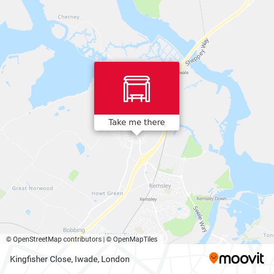 Kingfisher Close, Iwade map