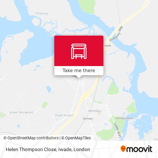 Helen Thompson Close, Iwade map