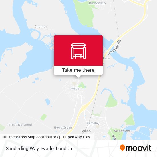 Sanderling Way, Iwade map