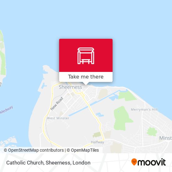 Catholic Church, Sheerness map