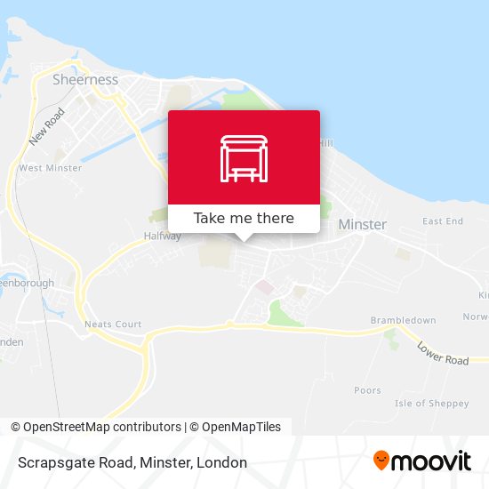 Scrapsgate Road, Minster map