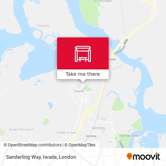 Sanderling Way, Iwade map