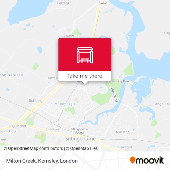 Milton Creek, Kemsley map