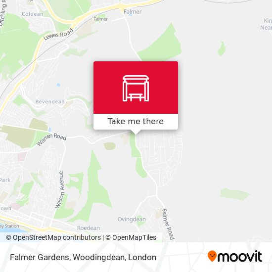 Falmer Gardens, Woodingdean map
