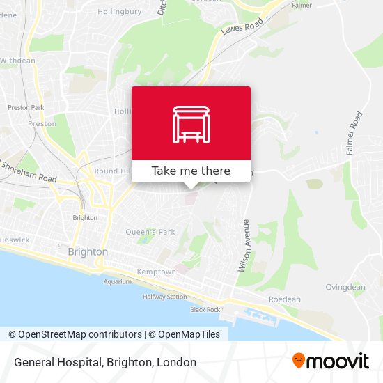 General Hospital, Brighton map
