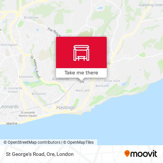 St George's Road, Ore map
