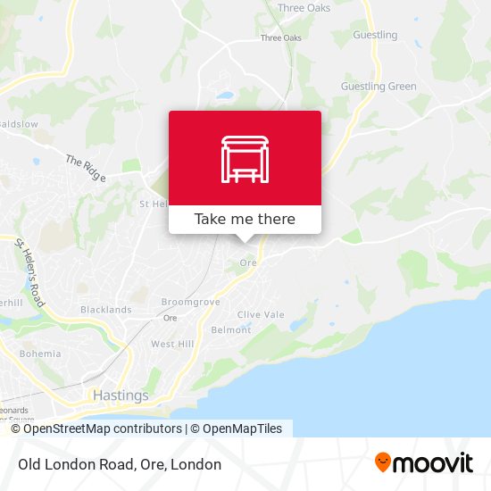 Old London Road, Ore map