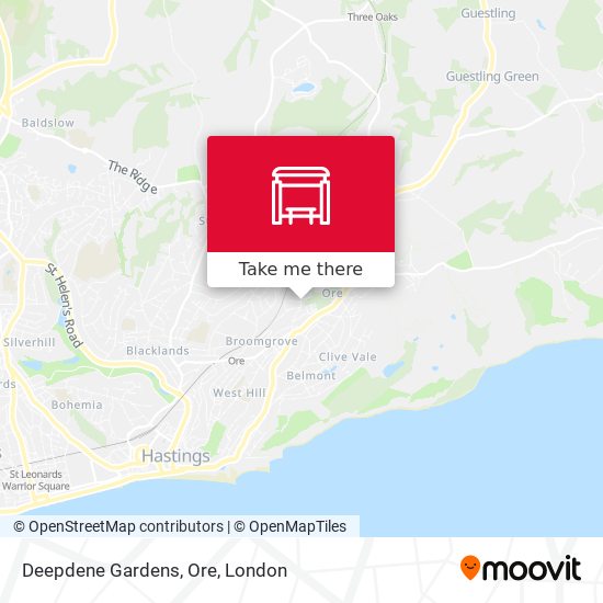 Deepdene Gardens, Ore map