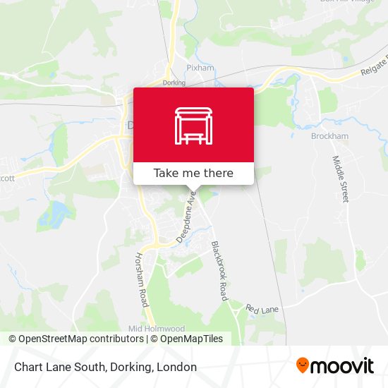 Chart Lane South, Dorking map