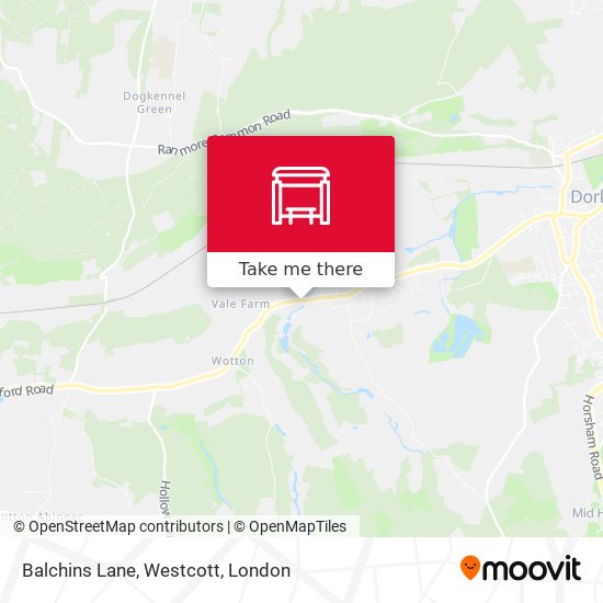 Balchins Lane, Westcott map