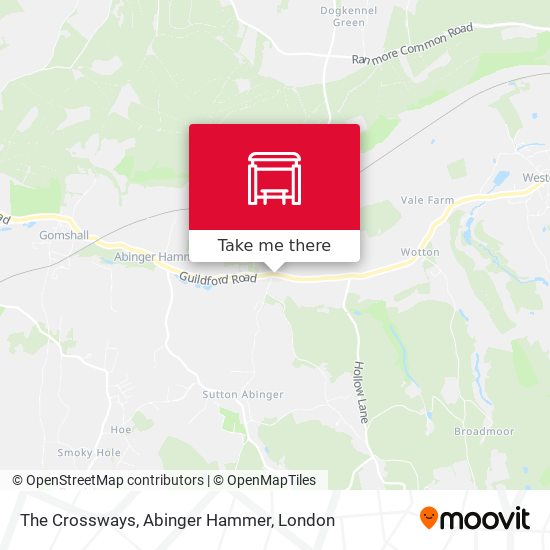 The Crossways, Abinger Hammer map