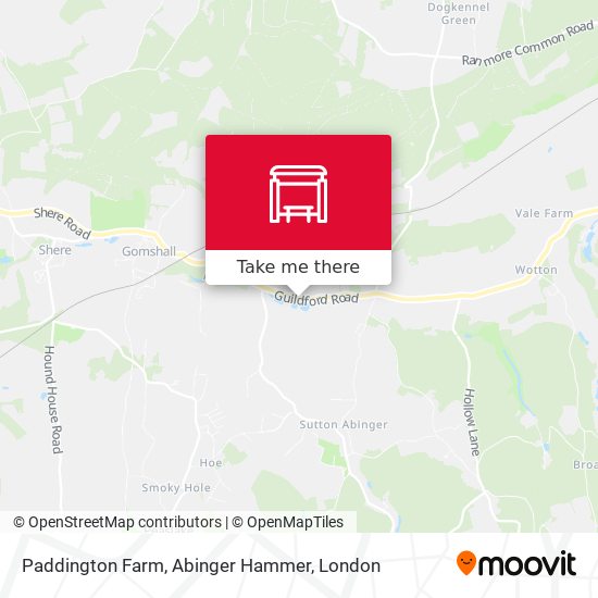 Paddington Farm, Abinger Hammer map