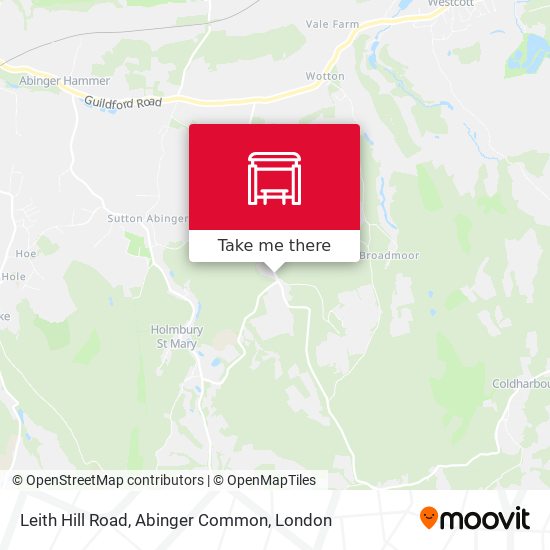 Leith Hill Road, Abinger Common map