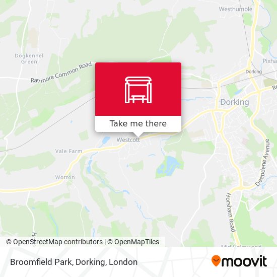 Broomfield Park, Dorking map