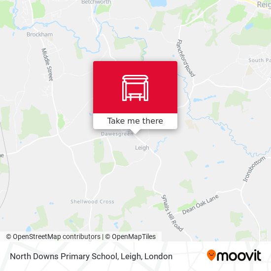 North Downs Primary School, Leigh map