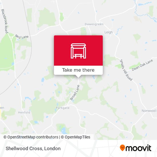 Shellwood Cross map