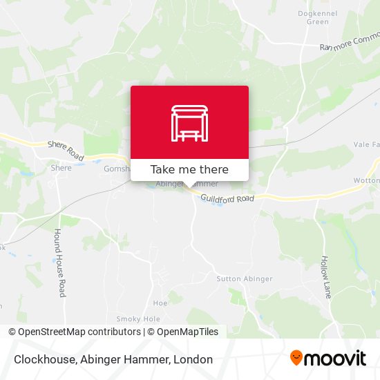 Clockhouse, Abinger Hammer map