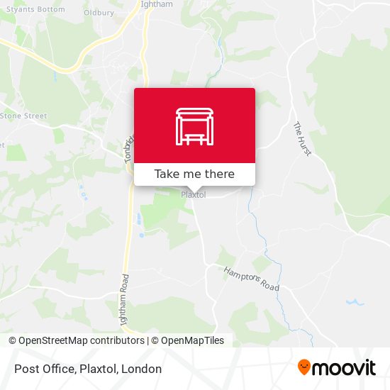 Post Office, Plaxtol map