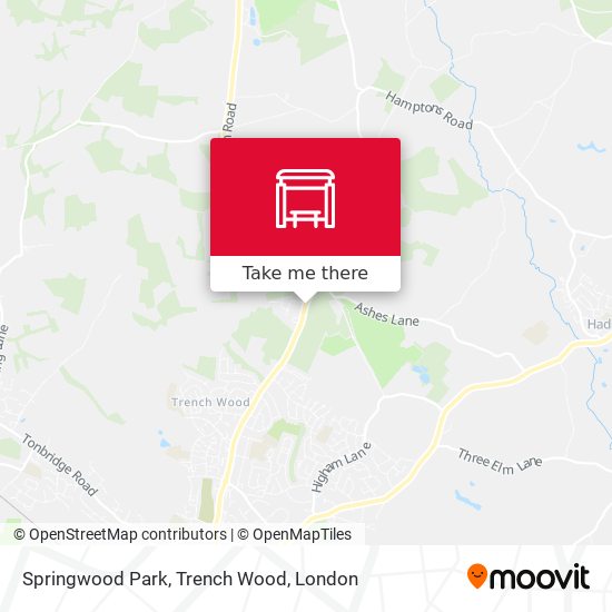 Springwood Park, Trench Wood map