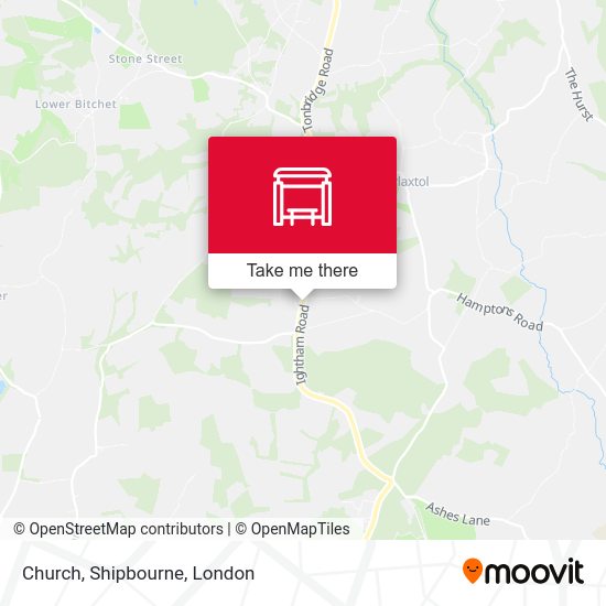 Church, Shipbourne map