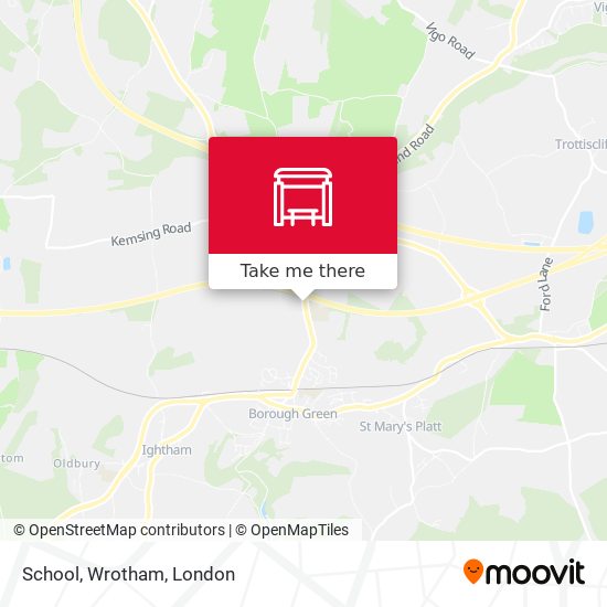 School, Wrotham map