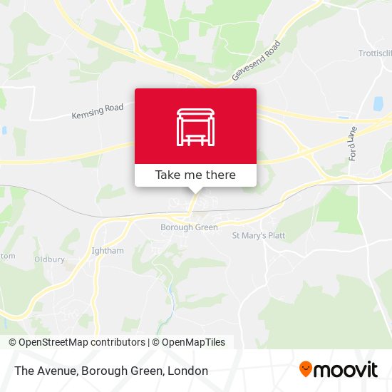 The Avenue, Borough Green map