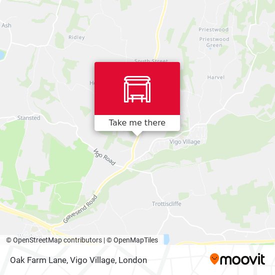 Oak Farm Lane, Vigo Village map