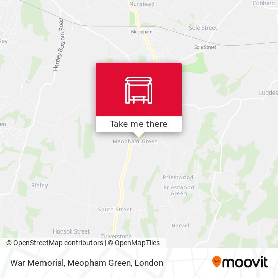 War Memorial, Meopham Green map