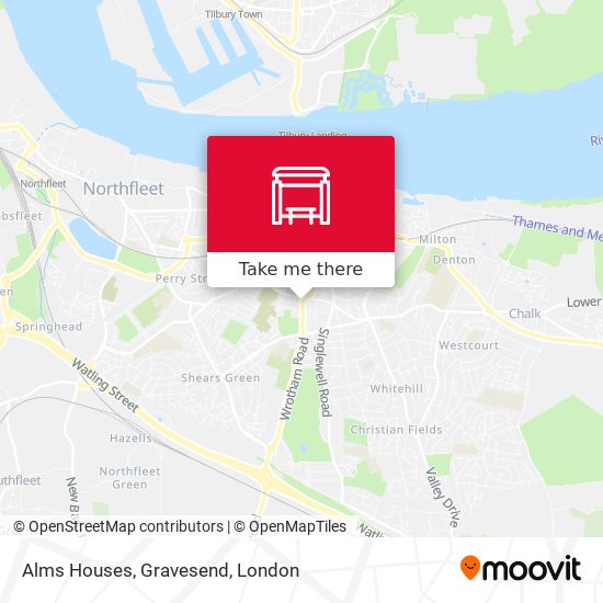 Alms Houses, Gravesend map