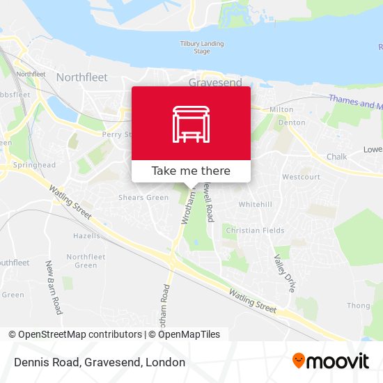Dennis Road, Gravesend map