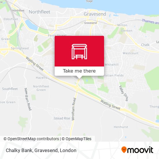 Chalky Bank, Gravesend map