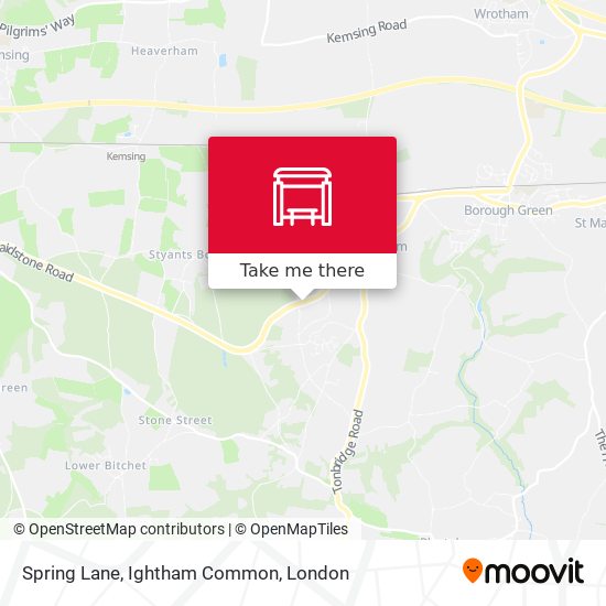 Spring Lane, Ightham Common map
