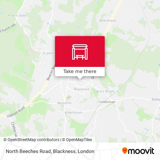 North Beeches Road, Blackness map