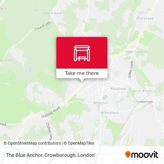 The Blue Anchor, Crowborough map
