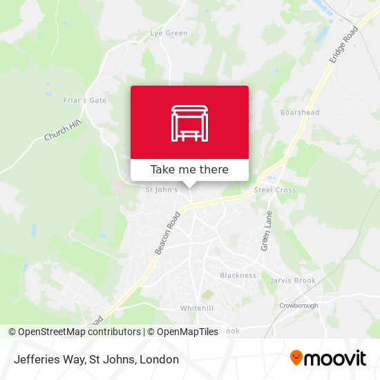Jefferies Way, St Johns map