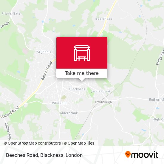 Beeches Road, Blackness map
