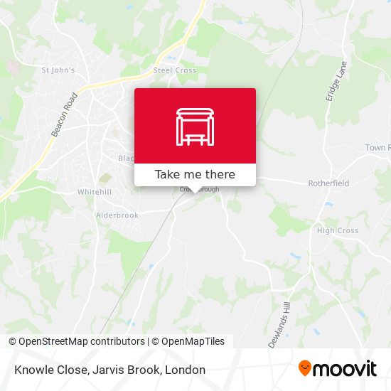 Knowle Close, Jarvis Brook map