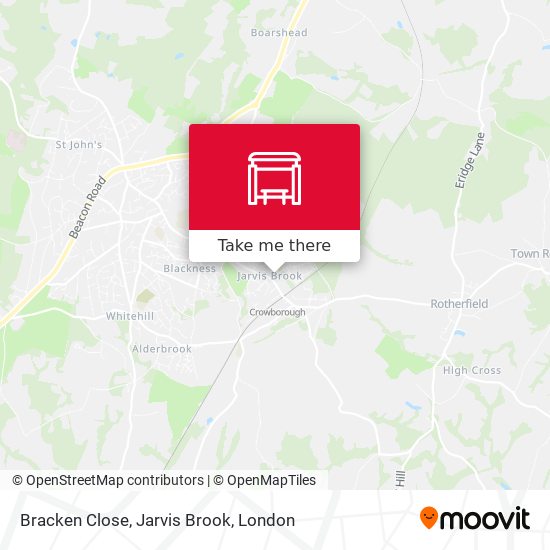 Bracken Close, Jarvis Brook map