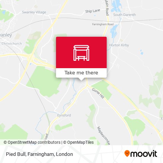 Pied Bull, Farningham map