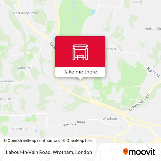 Labour-In-Vain Road, Wrotham map