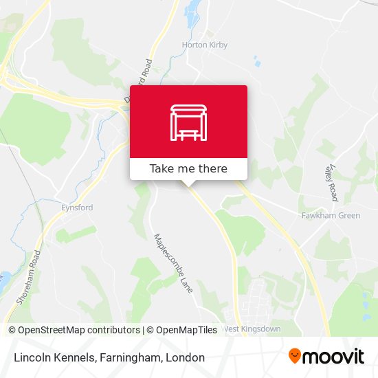 Lincoln Kennels, Farningham map