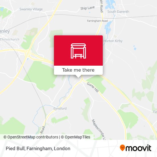 Pied Bull, Farningham map