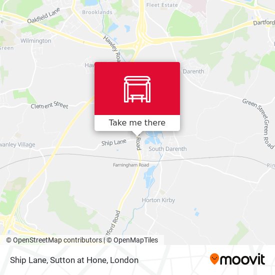 Ship Lane, Sutton at Hone map