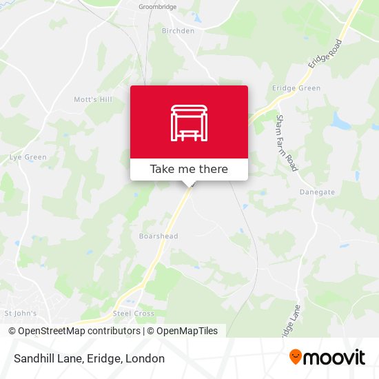 Sandhill Lane, Eridge map
