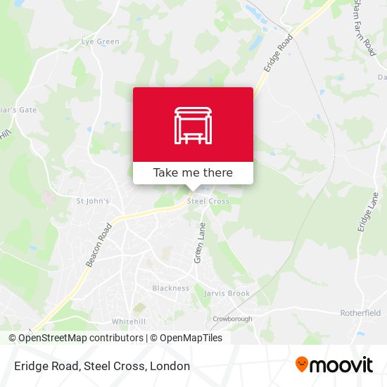Eridge Road, Steel Cross map