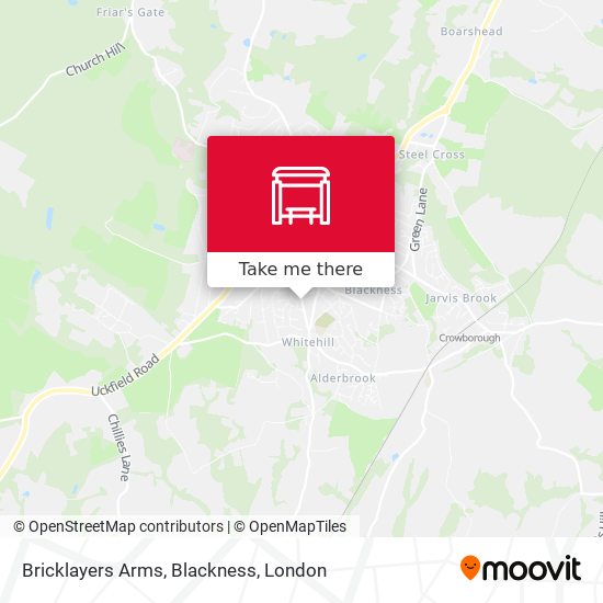 Bricklayers Arms, Blackness map