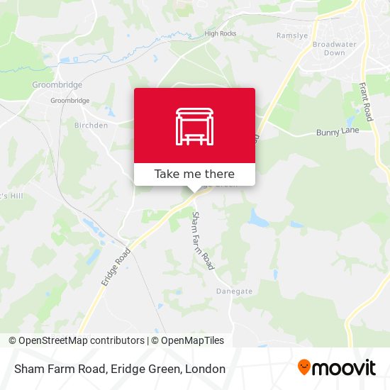 Sham Farm Road, Eridge Green map