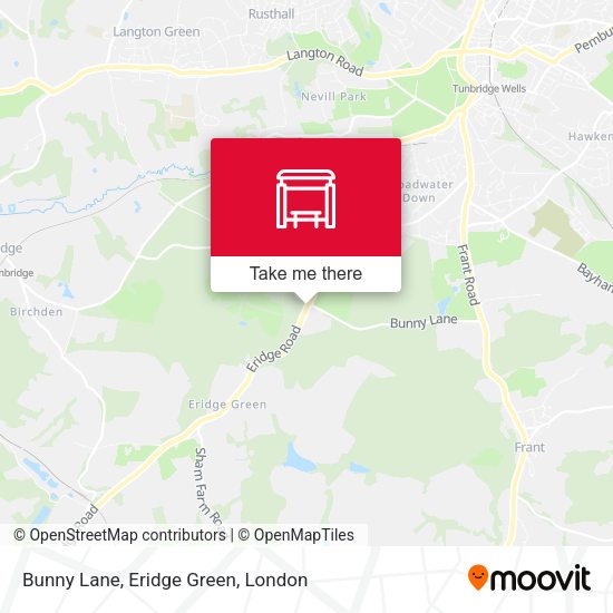 Bunny Lane, Eridge Green map