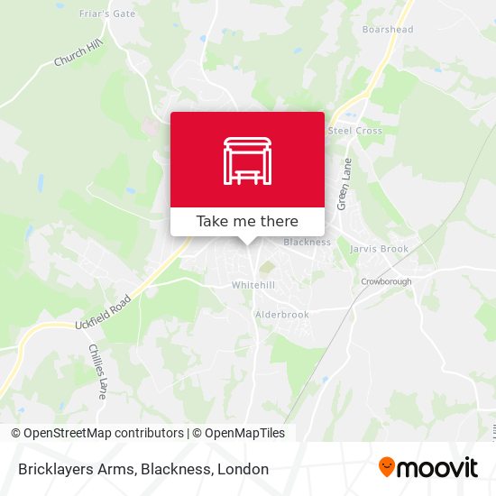 Bricklayers Arms, Blackness map