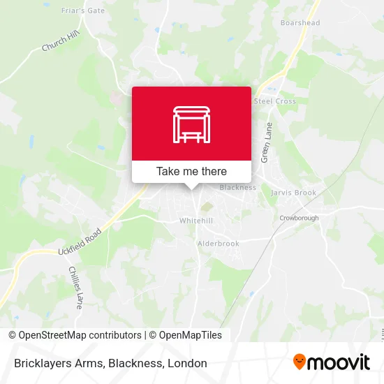 Bricklayers Arms, Blackness map